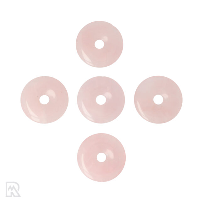 Rose Quartz Donut Pendant ± 30 mm