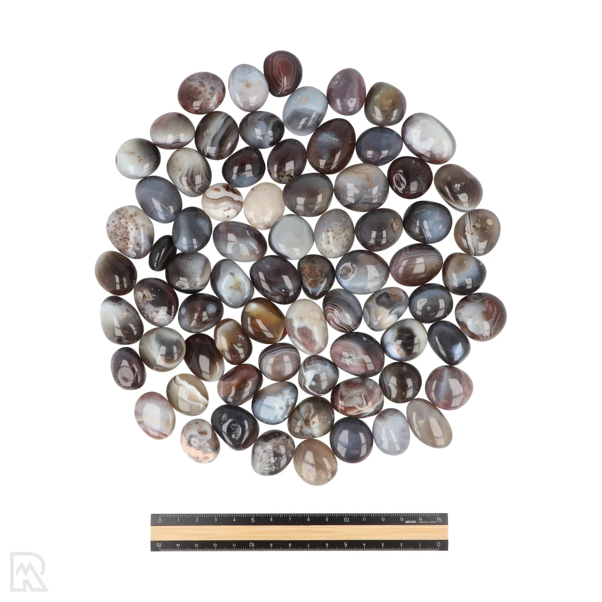 Botswana Agaat Ronde Trommelstenen 3 Botswana Agaat Ronde Trommelstenen - Image 3