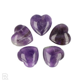 Amethyst Pierced Heart Pendant | 3 cm