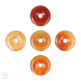 Carnelian Donut Pendant ± 40 mm