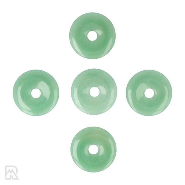 Grüner Aventurin-Donut-Anhänger ± 40 mm