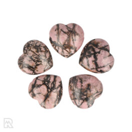 Rhodonite Pierced Heart Pendant | 3 cm