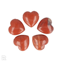 Roter Jaspis durchbohrter Herz-Anhänger | 3 cm