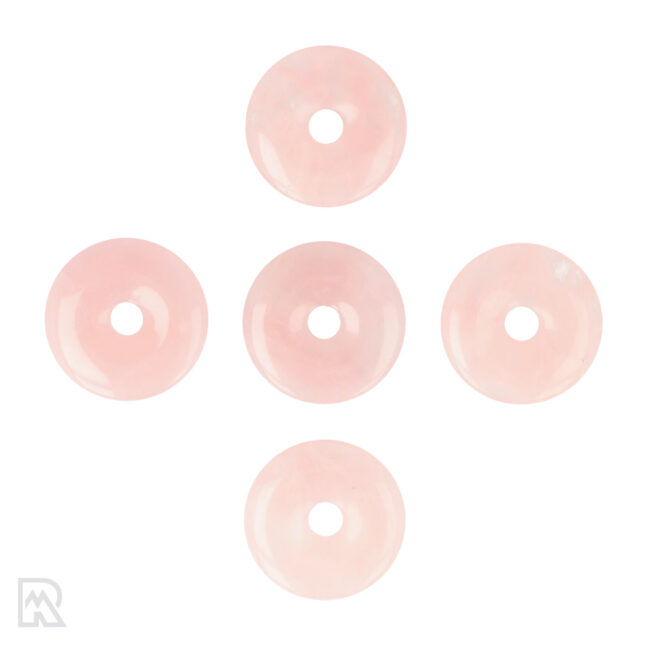 Rosenquarz-Donut-Anhänger ± 40 mm