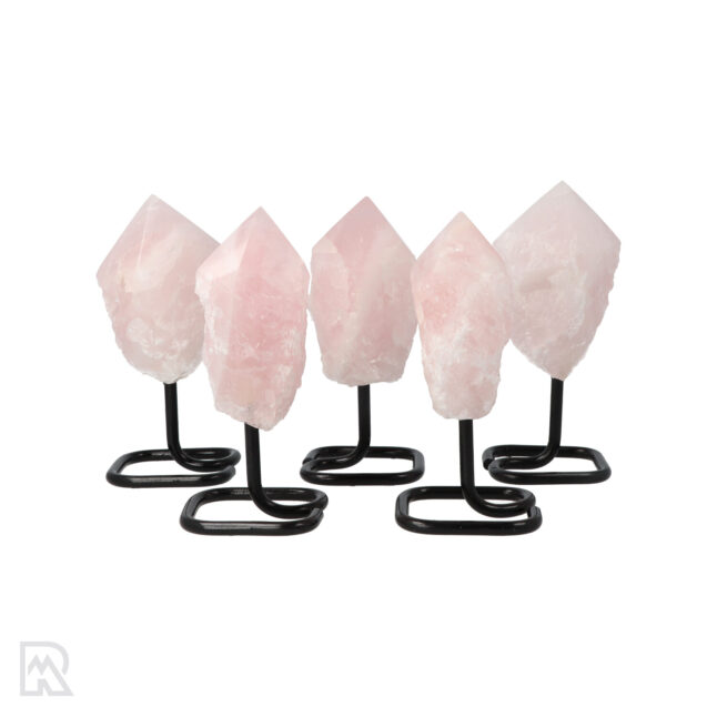 Rose Quartz Point on Stand