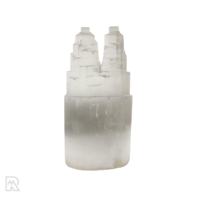 Selenite Lamp Double Tower