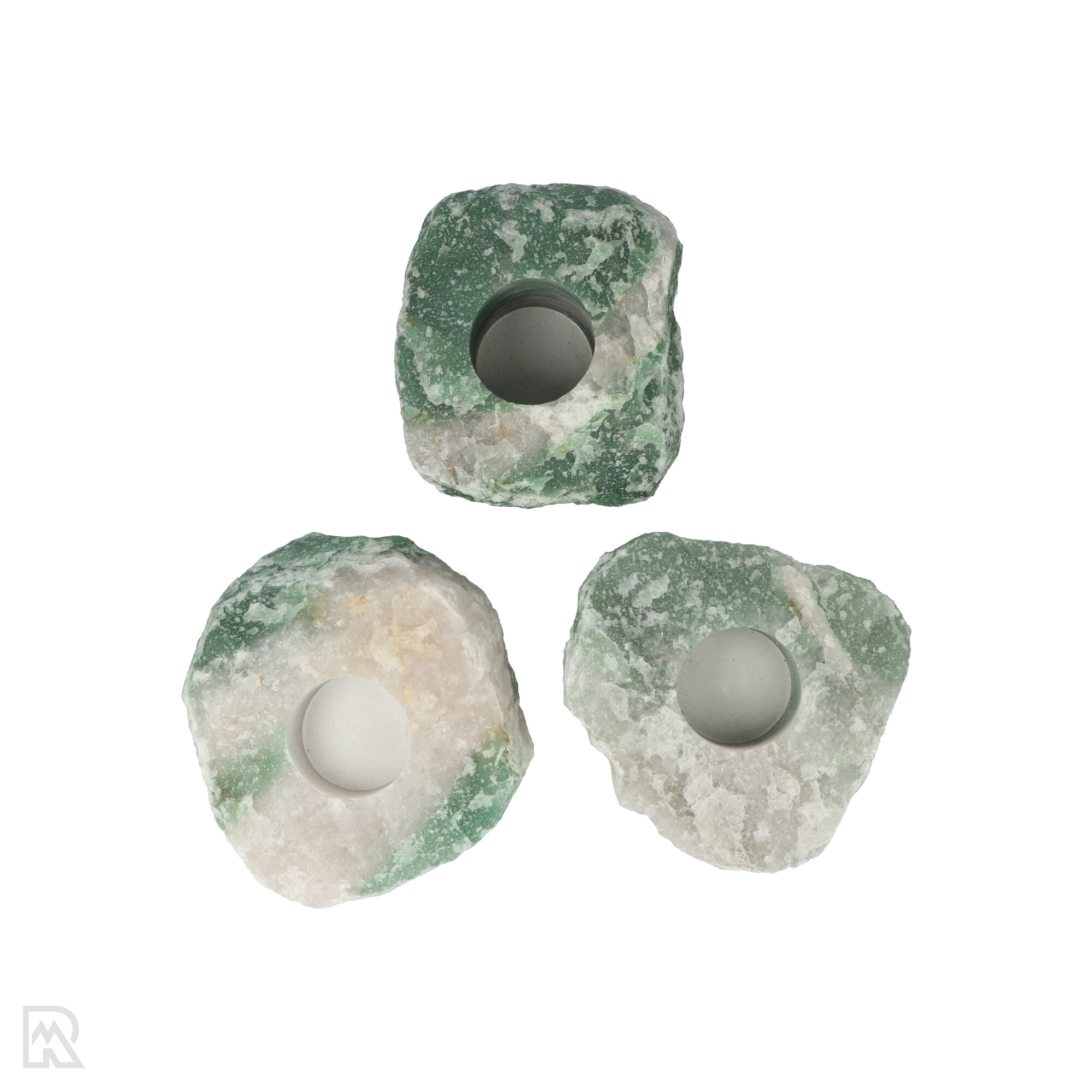 green-quartz tea-light holder-brazil-2