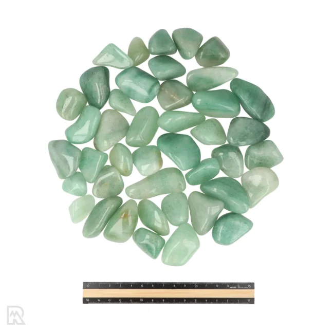 6026 green aventurine tumblestones ruler