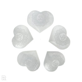 Selenite Heart - Mandala ± 6.5 cm