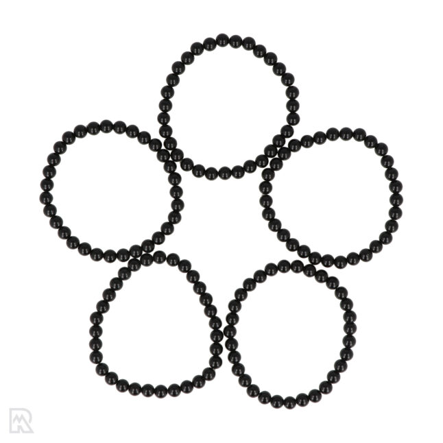 Schwarzes Obsidian-Armband 6 mm