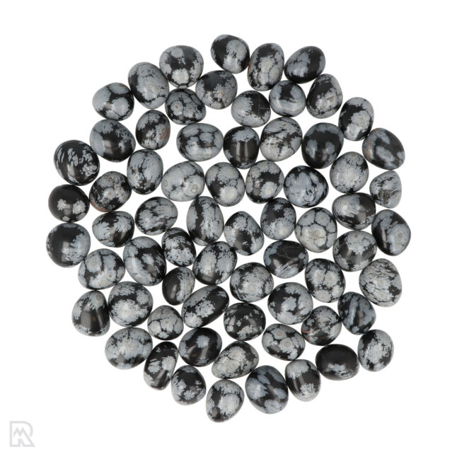 Snowflake Obsidian Round Tumblestones