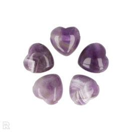 Amethyst Pierced Heart Pendant | 1.5 cm