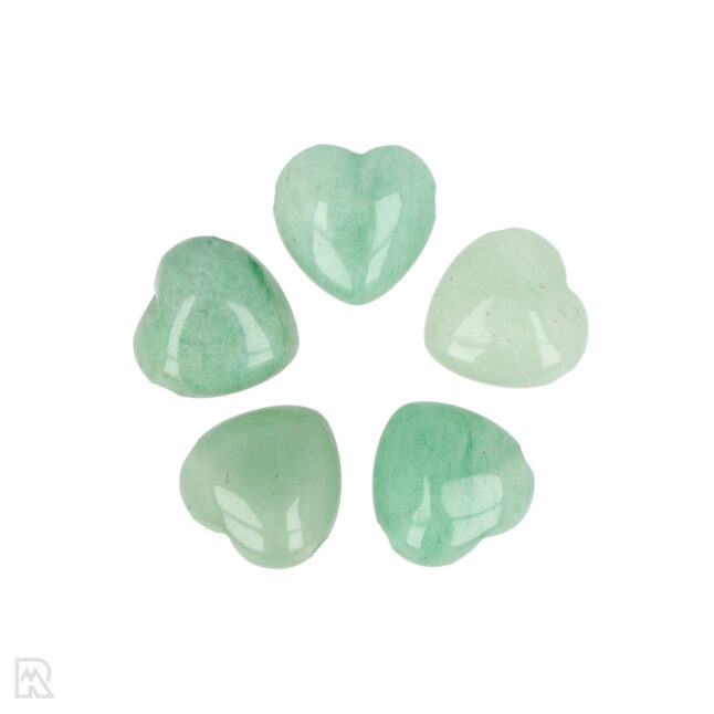 Grüner Aventurin durchbohrter Herz-Anhänger | 1,5 cm