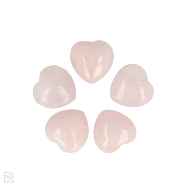 Rose Quartz Pierced Heart Pendant | 1.5 cm