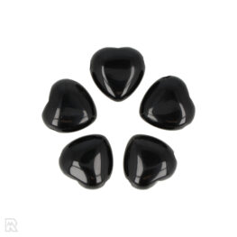 Black Obsidian Pierced Heart Pendant | 1.5 cm