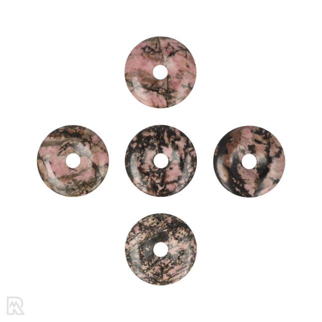 Rhodonit-Donut-Anhänger | 40 mm