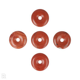 Donut-Anhänger aus rotem Jaspis | 40 mm