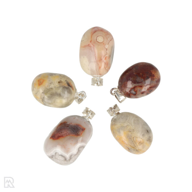 Crazy Lace Agate Health Pendant