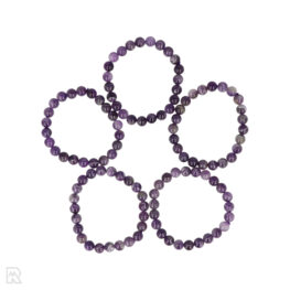 Chevron Amethist Armband 8 mm