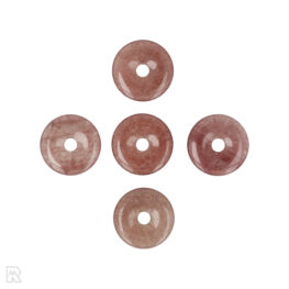 Roter Aventurin-Donut-Anhänger | 30 mm