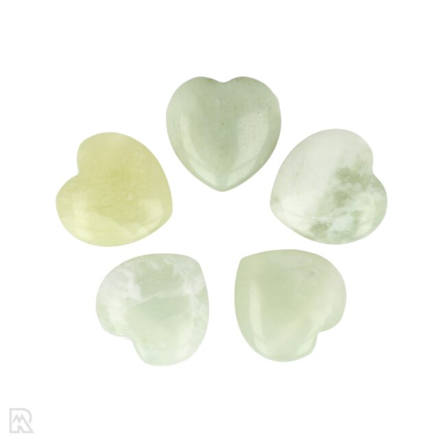 Serpentine - New Jade Pierced Heart Pendant | 2 cm