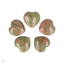 Unakite Pierced Heart Pendant | 2 cm