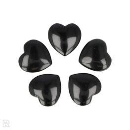 Black Obsidian Pierced Heart Pendant | 2 cm