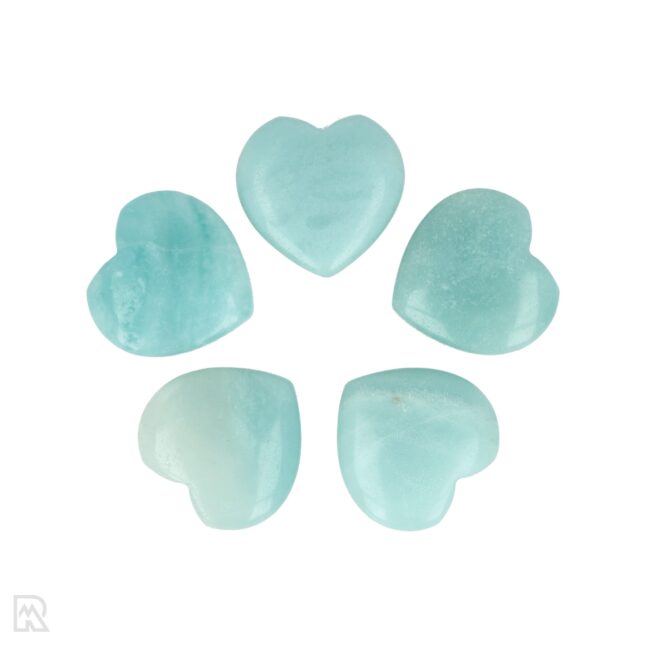 Amazoniet Doorboorde Hart Hanger | 2 cm