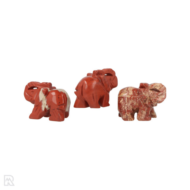 Rode Jaspis Olifant | 4 cm - Image 2