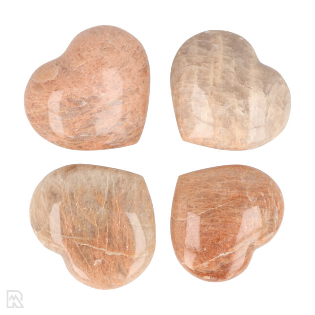 Pink Moonstone Hearts