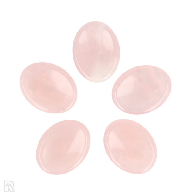 5566 rozenkwarts worry stones ovaal 1