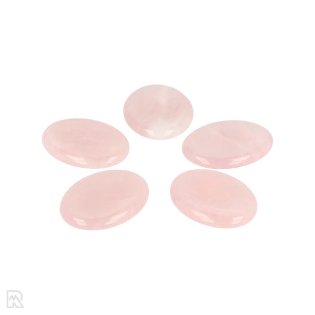 5566 rozenkwarts worry stones ovaal 2