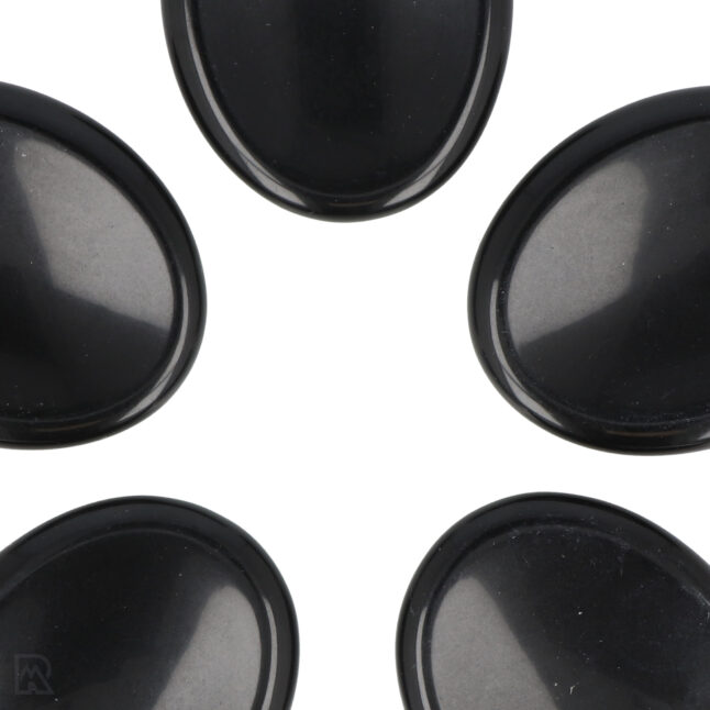 Zwarte Obsidiaan Worry Stone | Ovaal – Bild 2