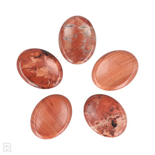 Rode Jaspis Worry Stone | Ovaal