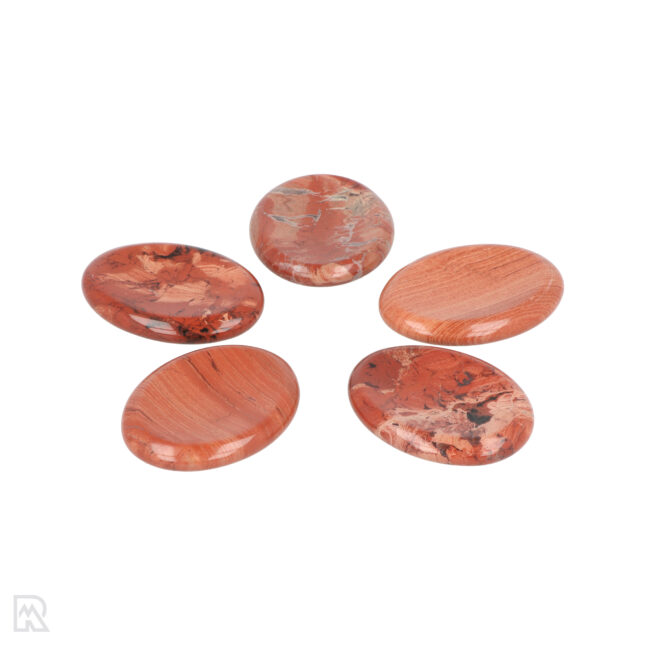 Rode Jaspis Worry Stone | Ovaal - Afbeelding 3