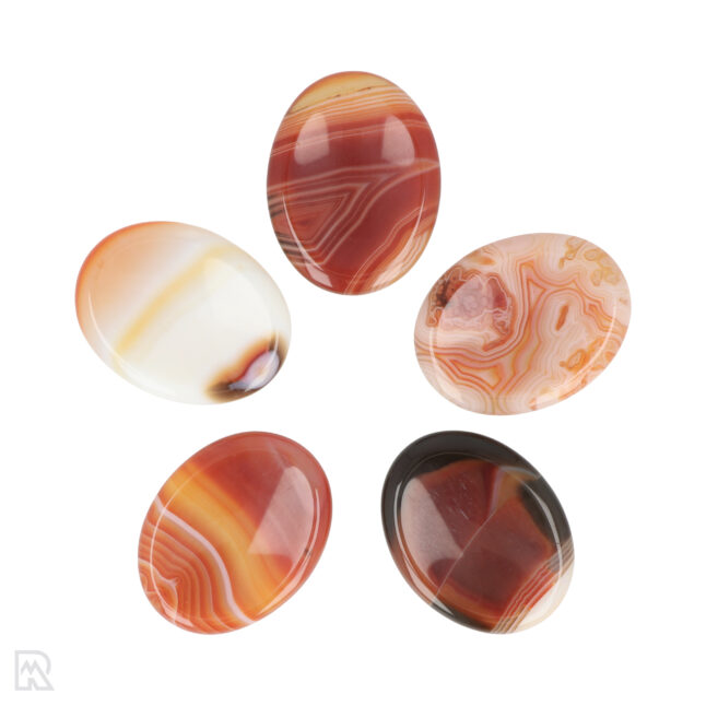 Carnelian Geband Worry Stone | Oval