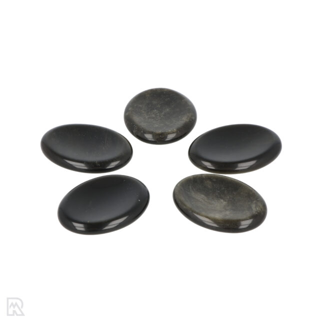 5586 goud obsidiaan worry stones ovaal 2