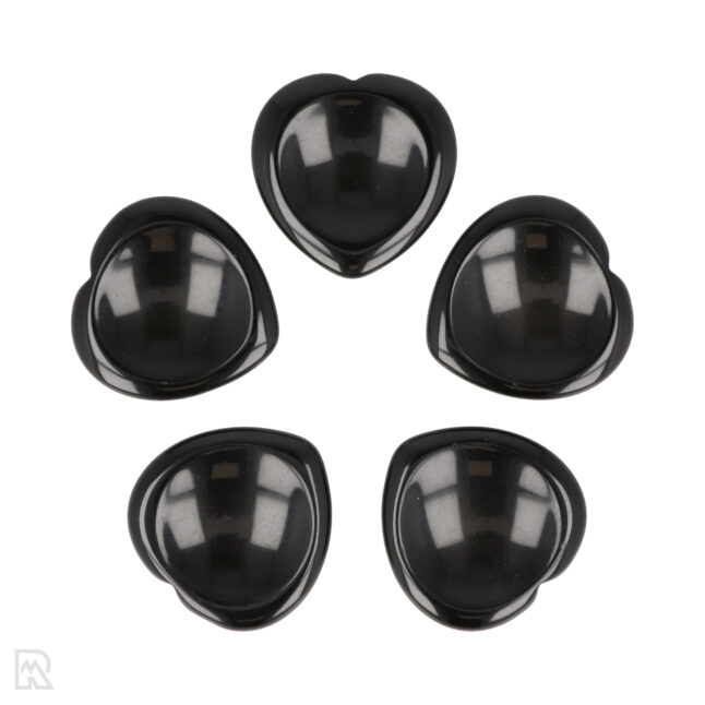 5595 zwarte obsidiaan worry stones hart 1