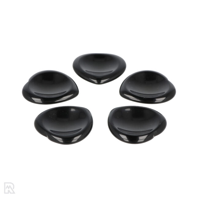 5595 zwarte obsidiaan worry stones hart 2