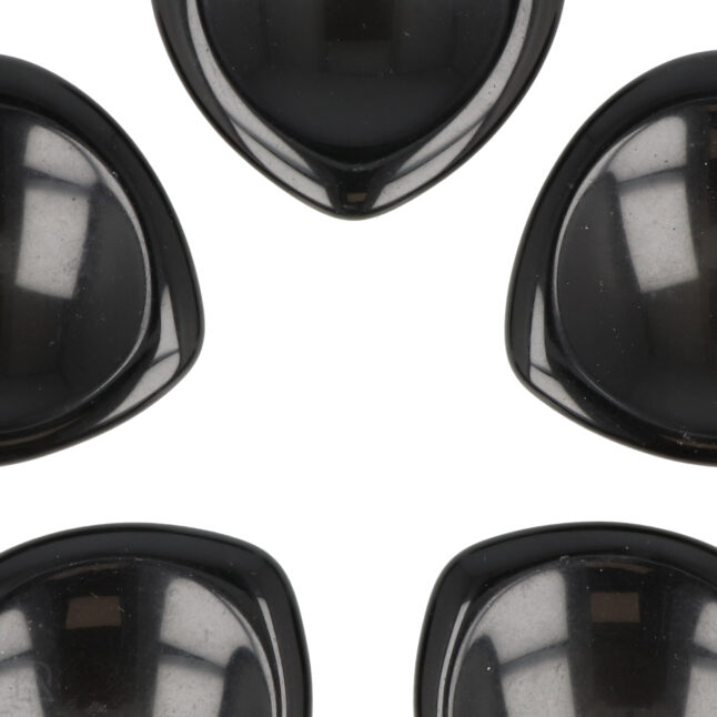 Zwarte Obsidiaan Worry Stone | Hart - Image 2