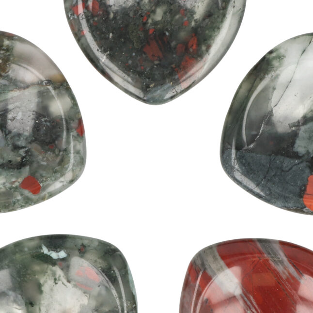 Drakenbloed Jaspis Worry Stone | Hart – Bild 2