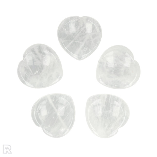 Rock crystal Worry Stone | Heart