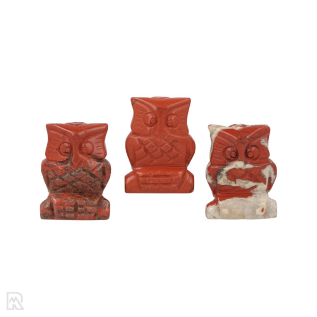 Rote Jaspis-Eule | 4 cm