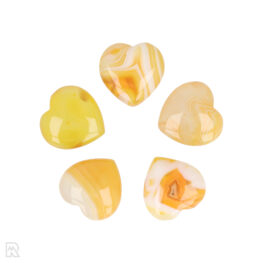 Yellow Agate Heart | 2 cm - stained