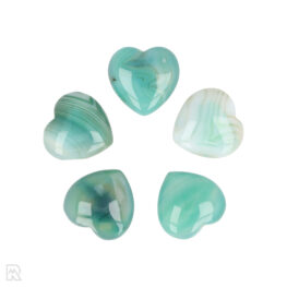 Green Agate Heart | 2 cm - stained