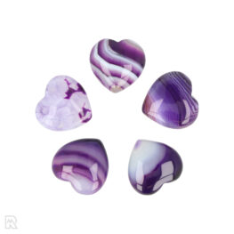 Purple Agate Heart | 2 cm - stained