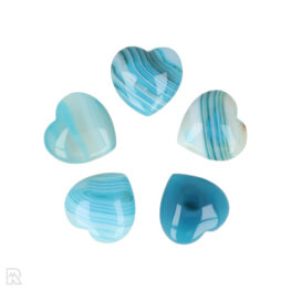 Blue Agate Heart | 2 cm - stained