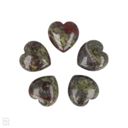 Green Dragon Blood Jasper Heart | 2 cm