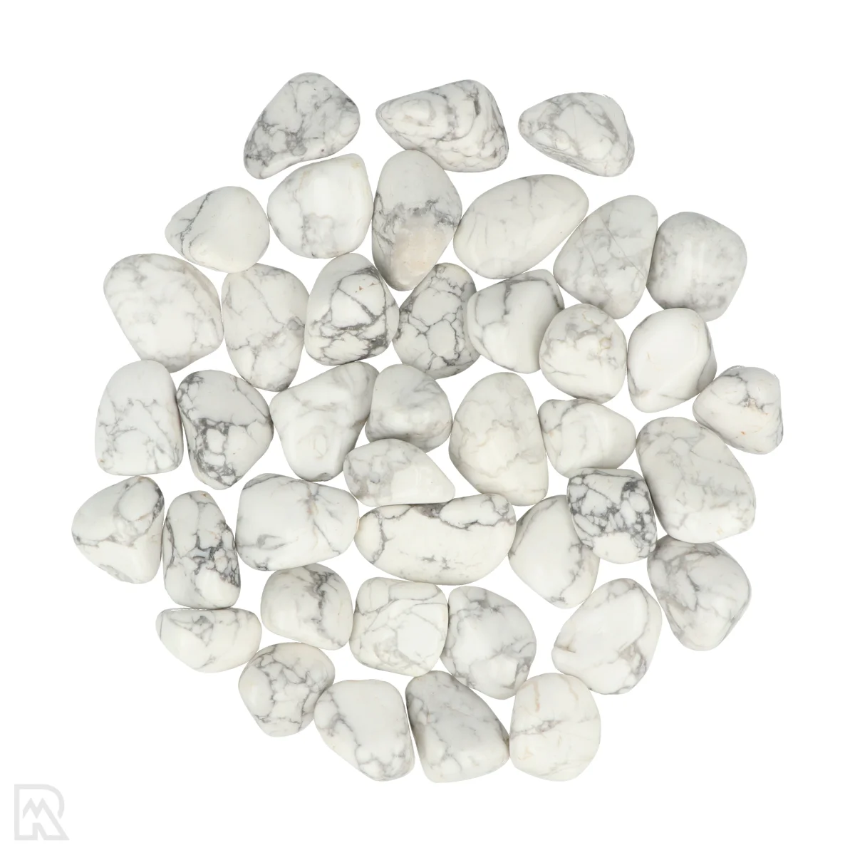 Howliet Trommelstenen 1 Howlite Tumblestones