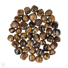 Tiger Eye Round Tumblestones | M